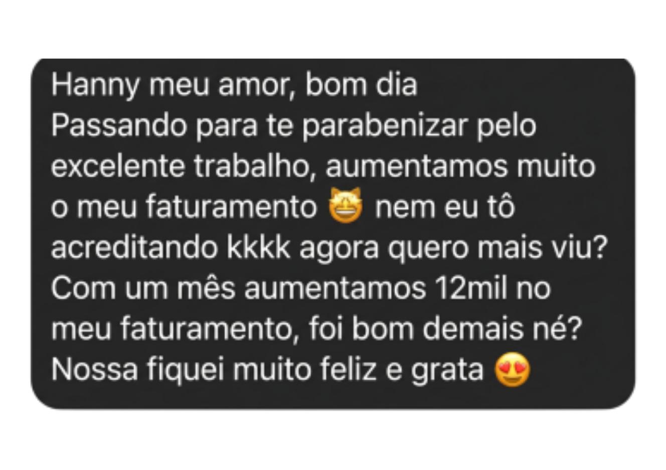 Depoimento de aluna