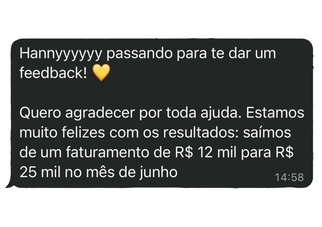 Depoimento de aluna